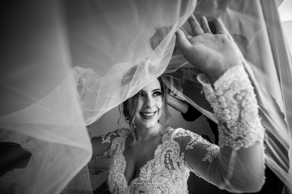 making of dia da noiva véu 