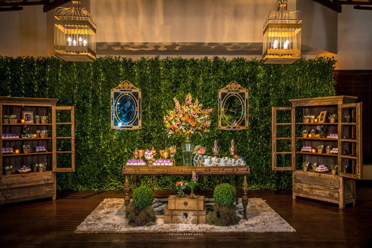 Mesa decorada recepção