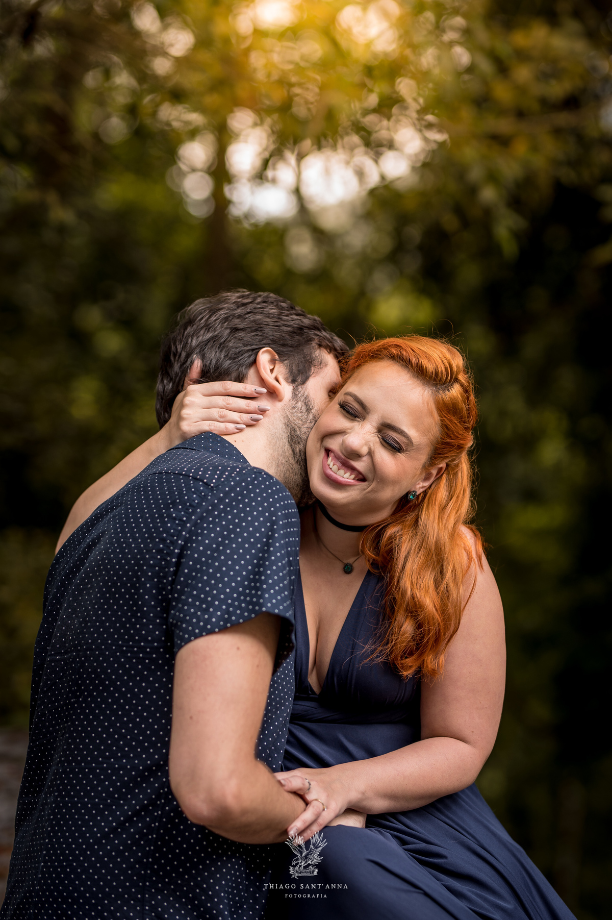 Ensaio casal pré wedding ambiente externo arborizado natureza 