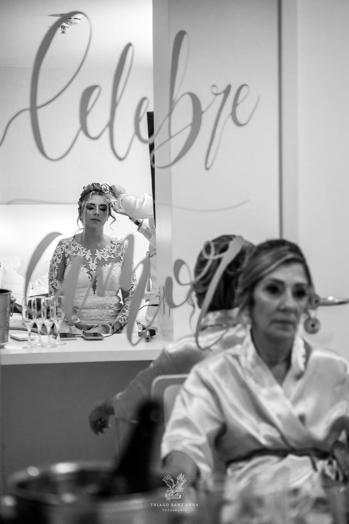 Making of da noiva maquiagem cabelo reflexo