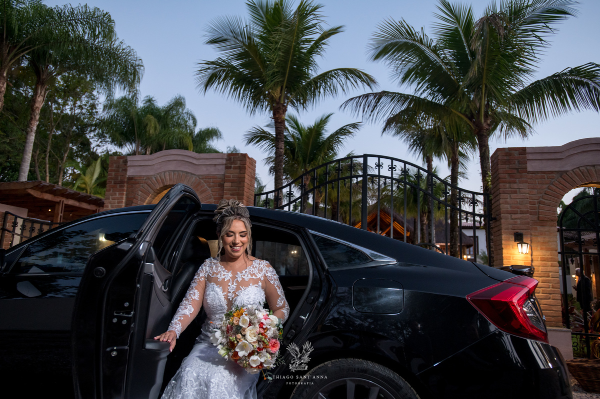 Chegada da noiva na cerimônia