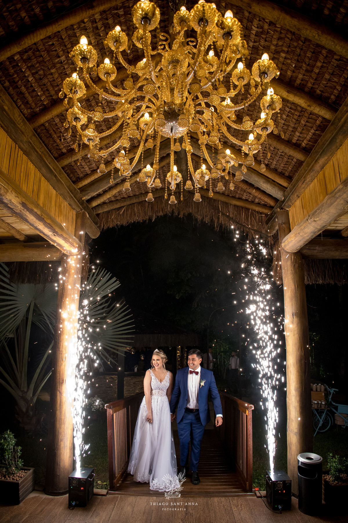 Chegada dos noivos na festa