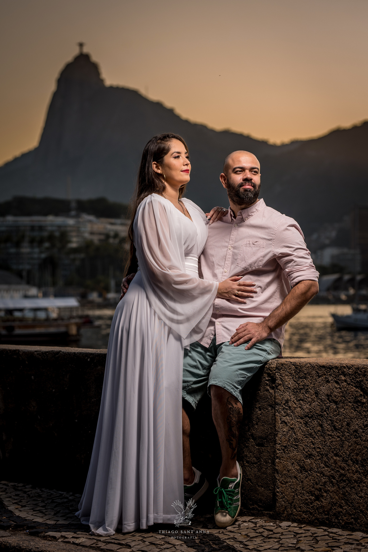 Ensaio pré wedding mureta da Urca por do sol