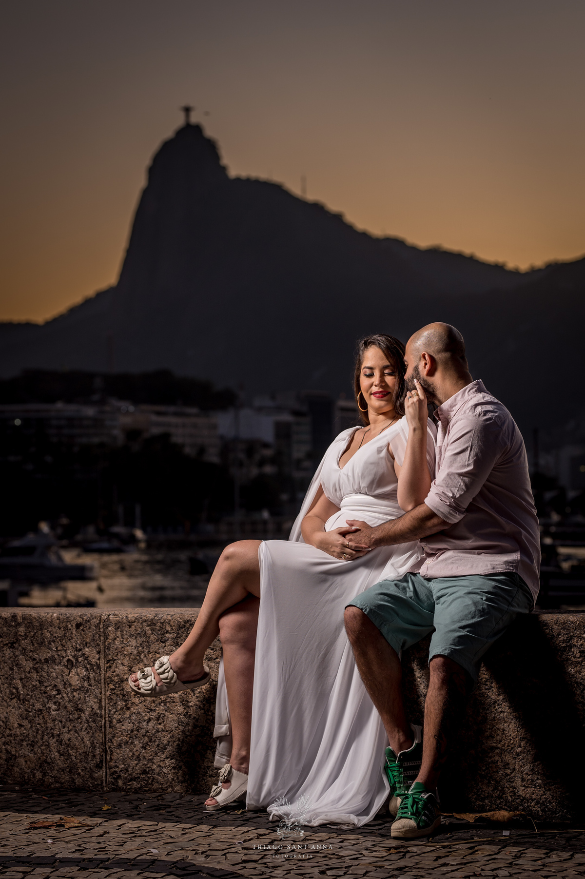 Ensaio pré wedding mureta da Urca por do sol