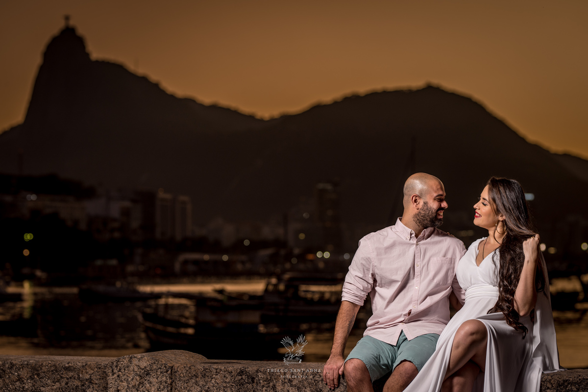Ensaio pré wedding mureta da Urca por do sol