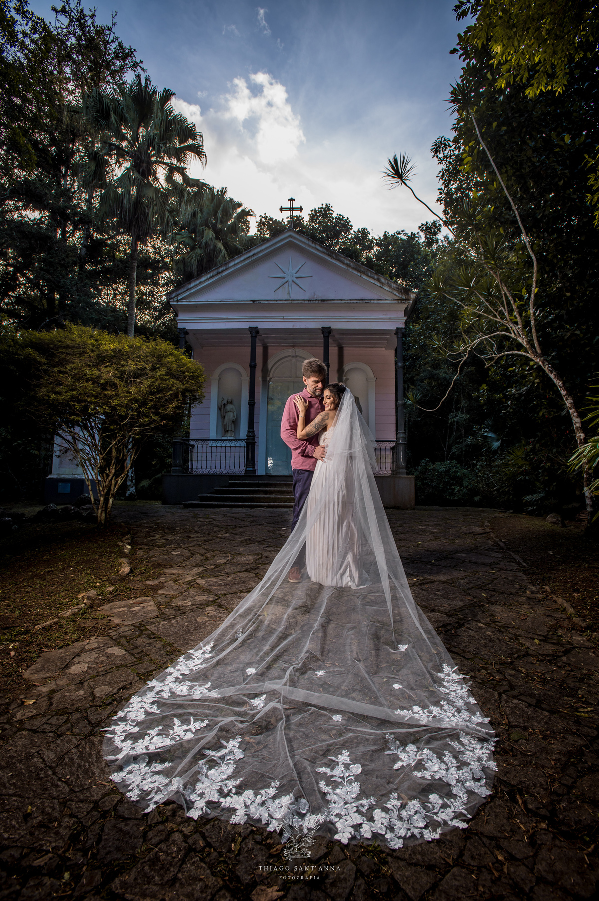 Ensaio pré wedding ambiente externo capela floresta da tijuca