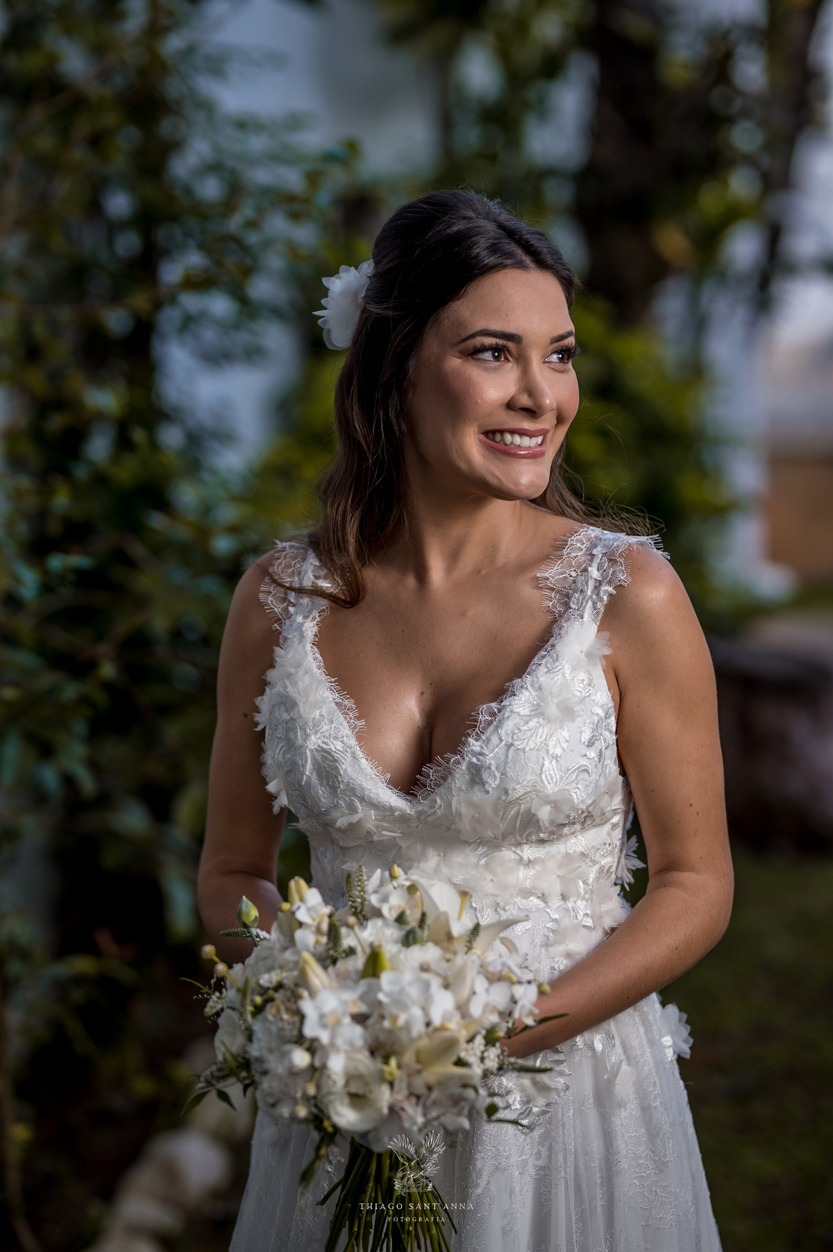 Making of da noiva vestido buquê  por do sol