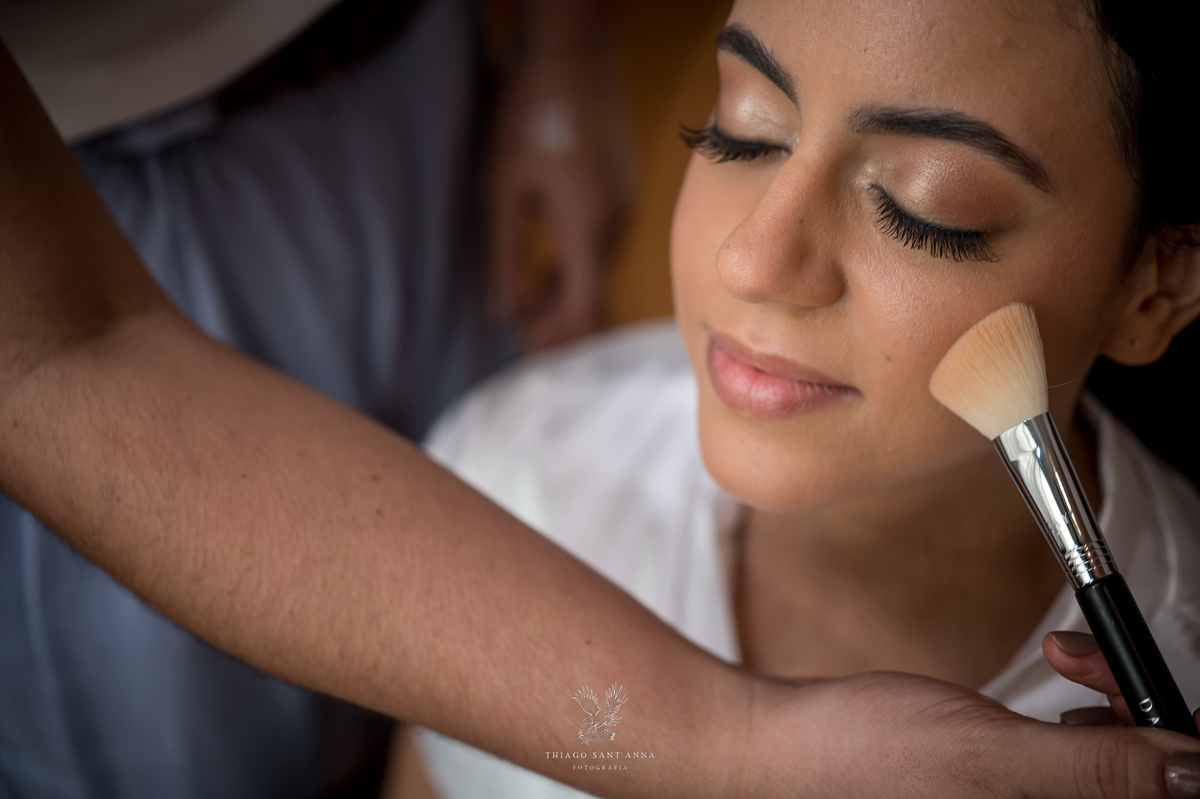 Making of da noiva maquiagem blush