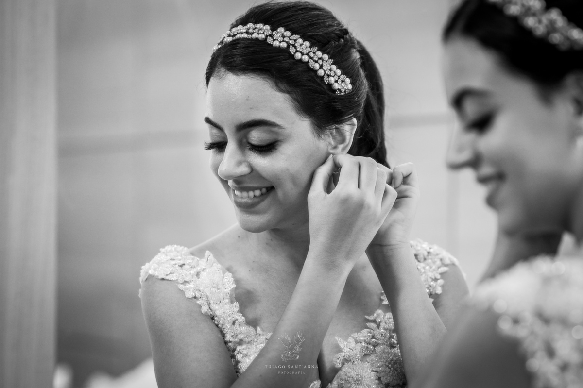 Making of da noiva brincos preto e branco