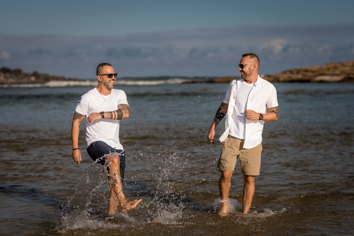 Ensaio pré wedding ambiente externo paisagem praia saquarema