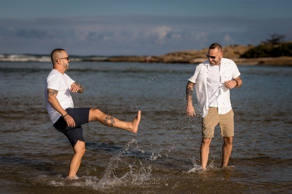 Ensaio pré wedding ambiente externo paisagem praia saquarema
