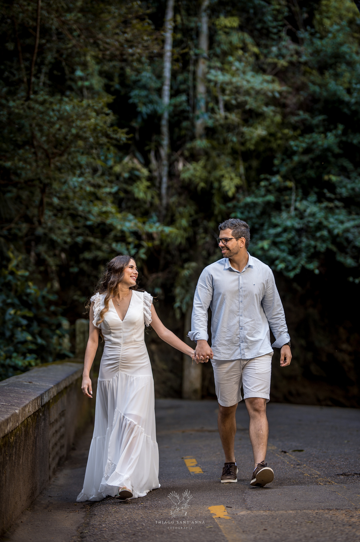 Ensaio pré wedding ambiente externo floresta da tijuca cachoeira vegetação