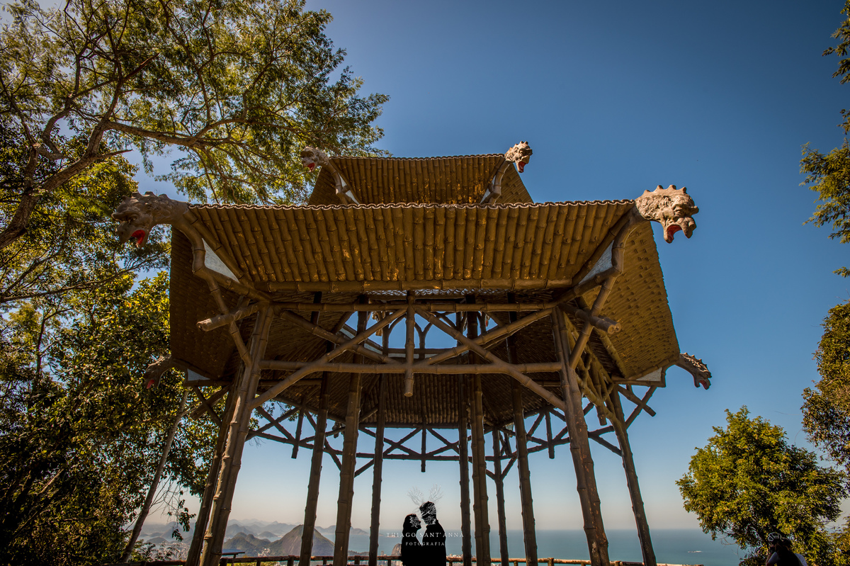 Ensaio pré wedding ambiente externo paisagem vista chinesa