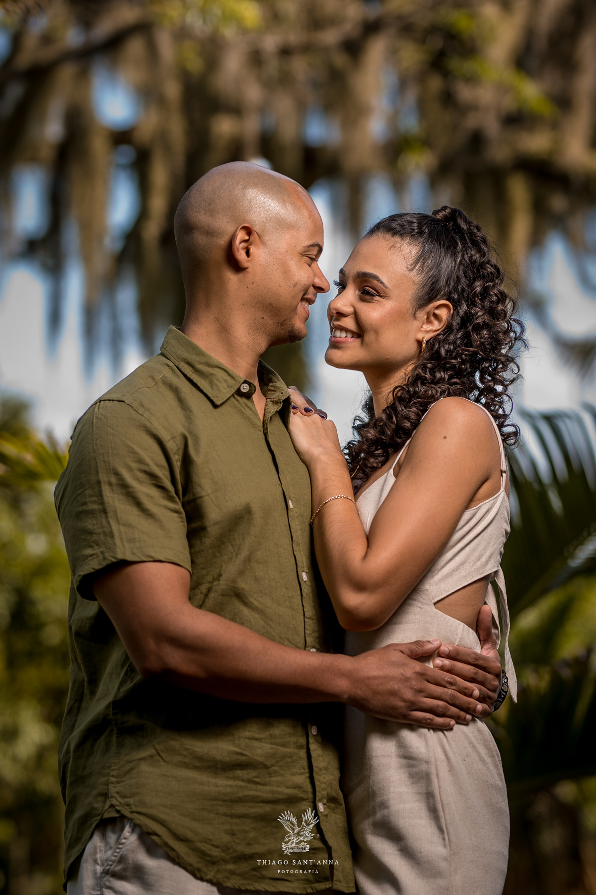 Ensaio pré wedding ambiente externo paisagem jardim 