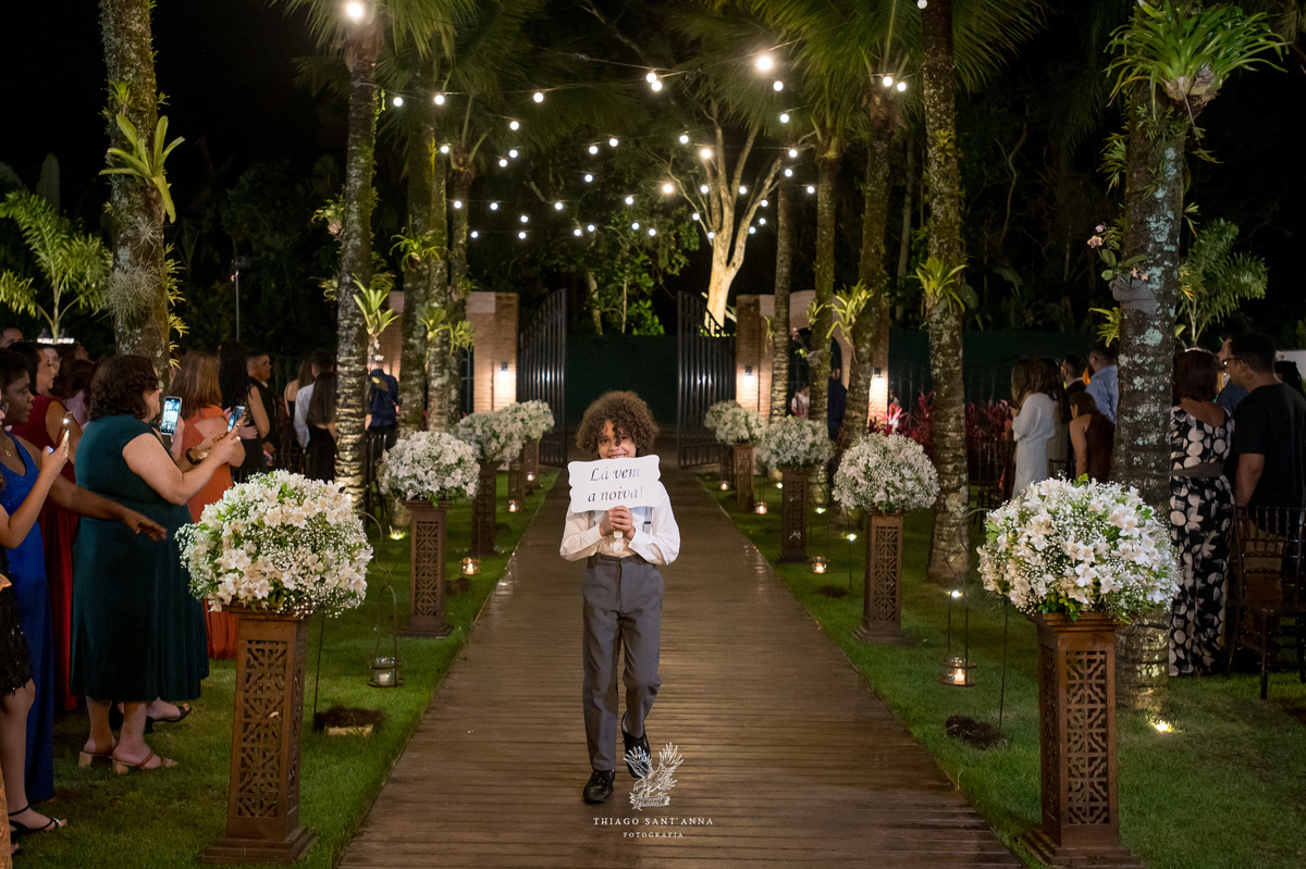 Pagem na cerimônia de casamento.