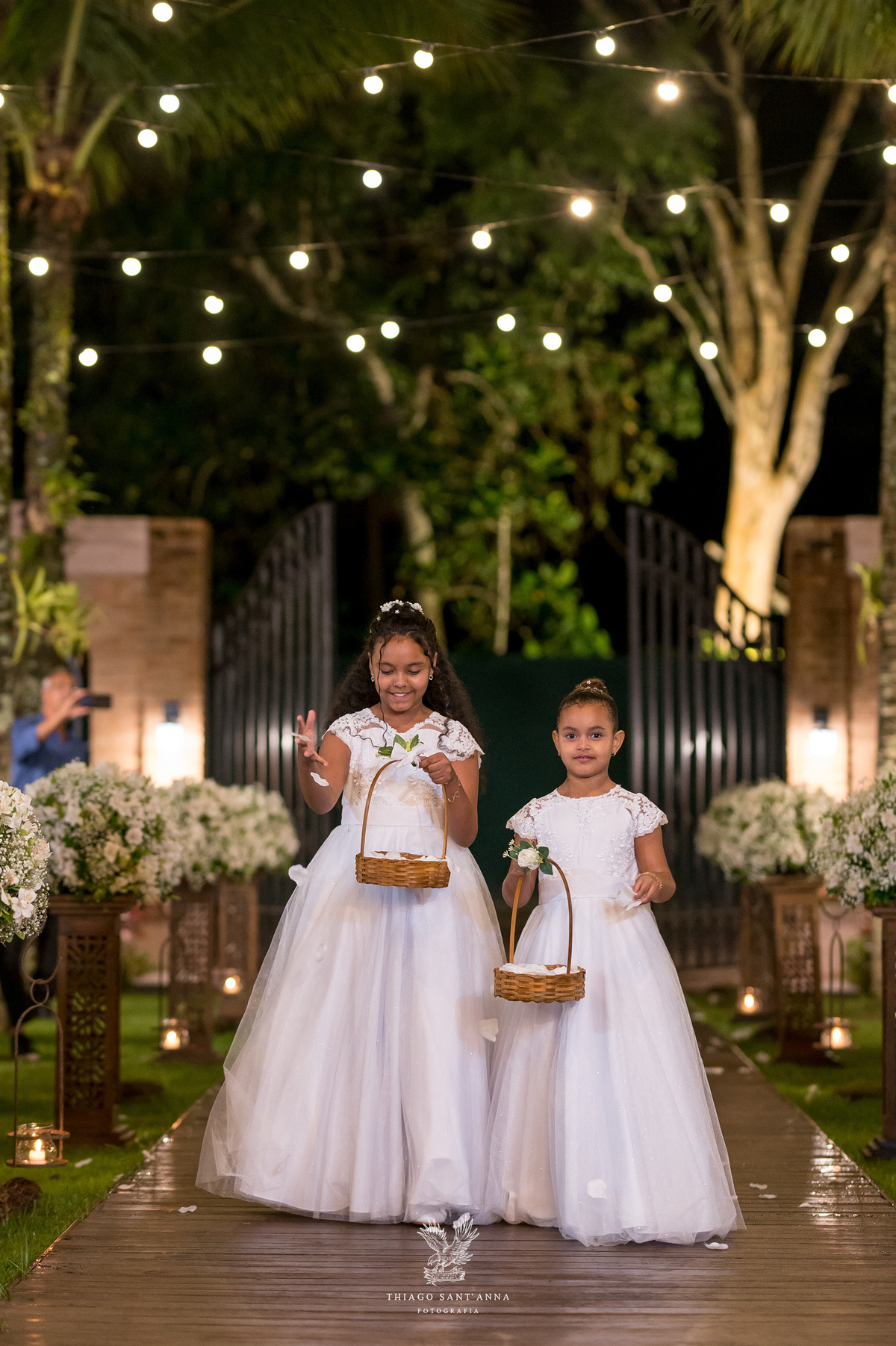 Daminha na cerimônia de casamento.