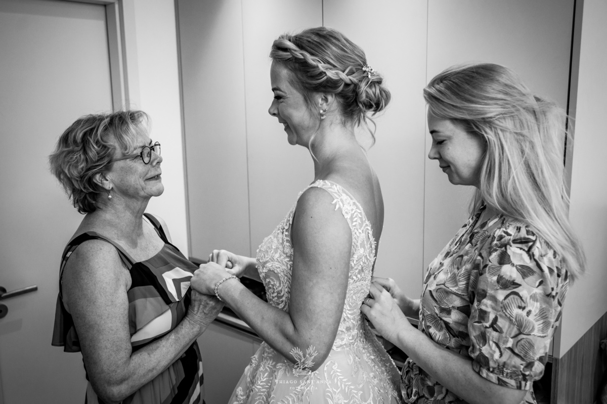 Noiva e família no Pré Wedding.