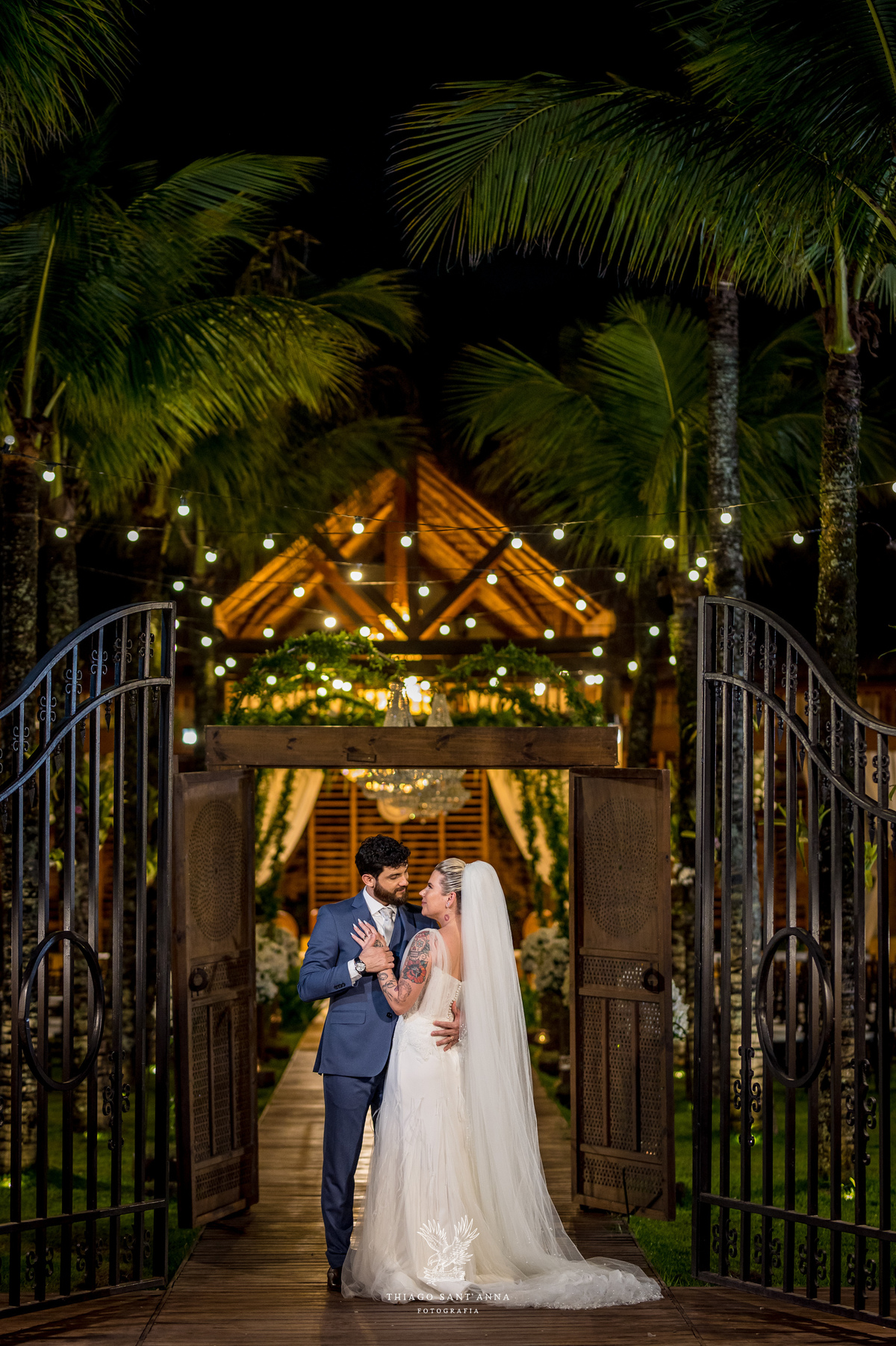 Inspiração de decoração casamento a noite.