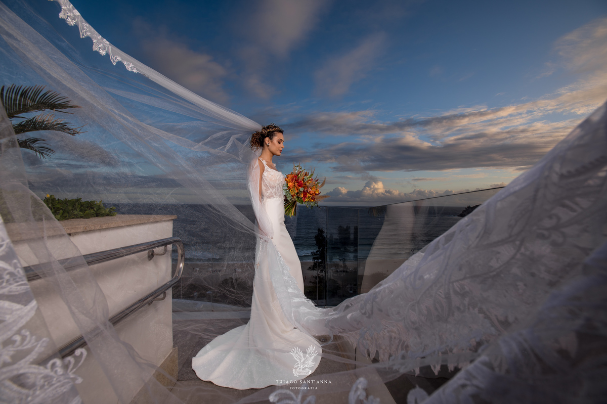 Vestido de noiva com véu ideias.