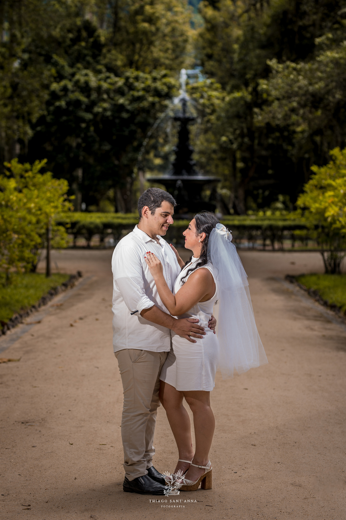 Véu para ensaio de casamento.