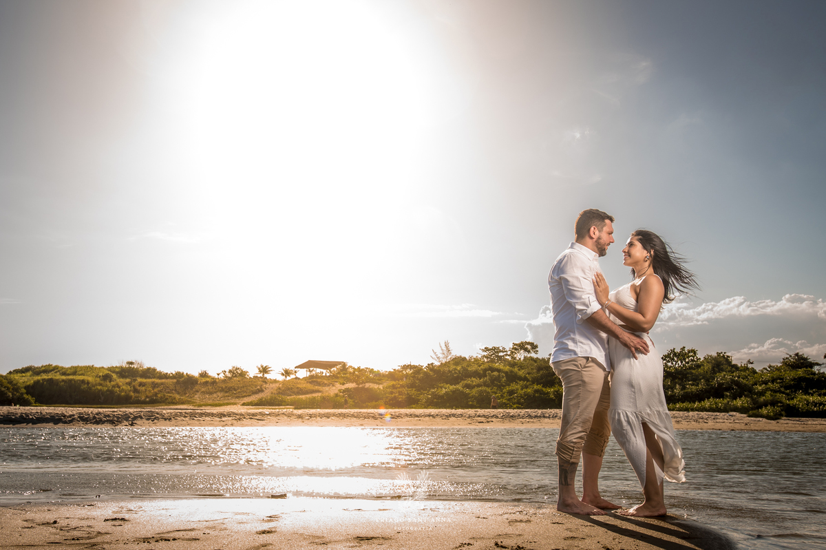 Ensaio no lago para casamento ideia de foto.