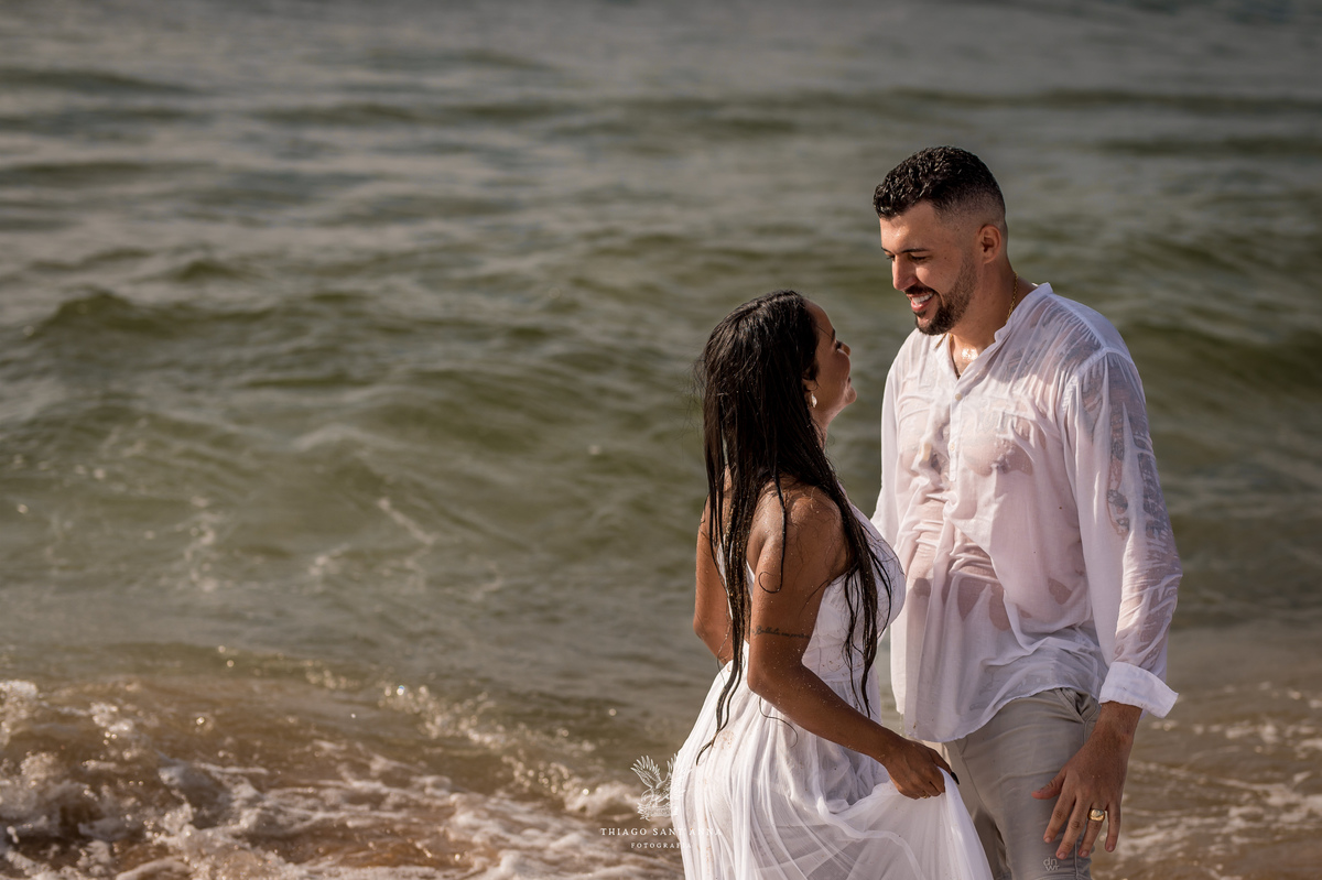 Casal na praia, ideia de foto.