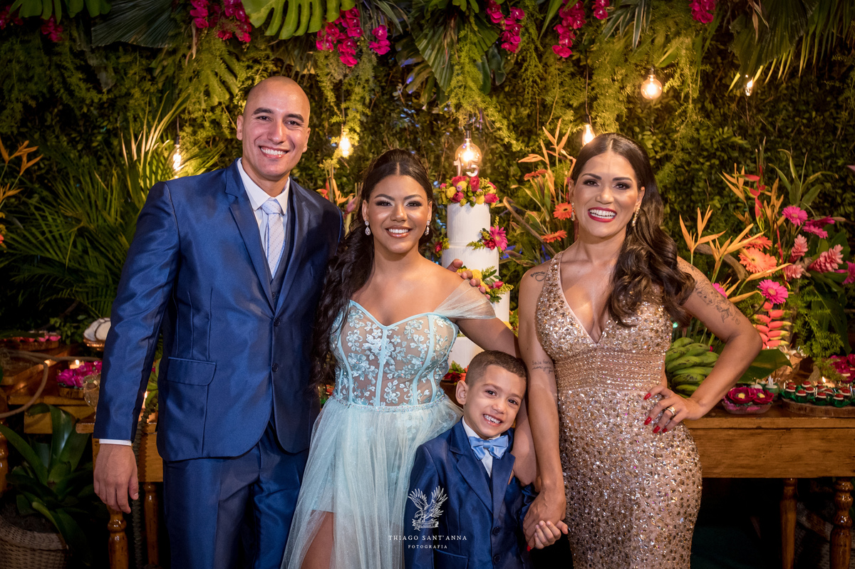 Foto com a família 15 anos.