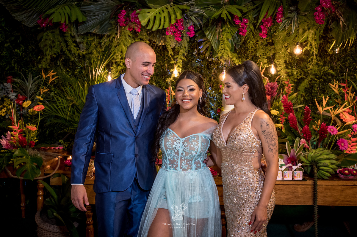 Família festa de 15 anos.