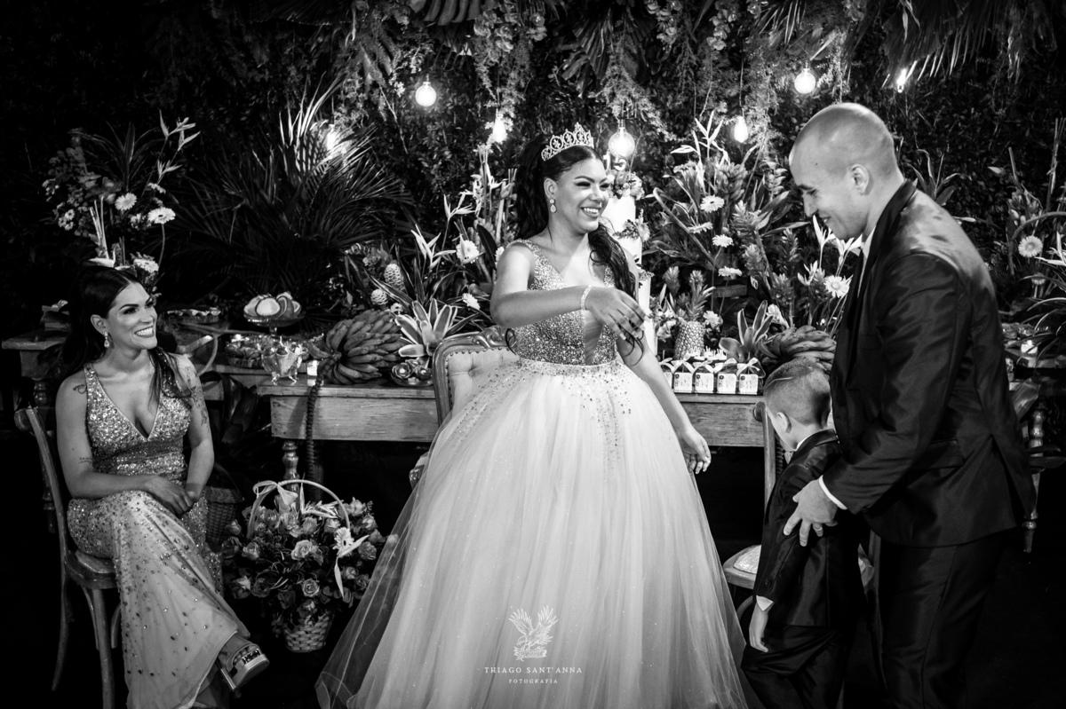 Cerimônia com pai e mãe 15 anos.