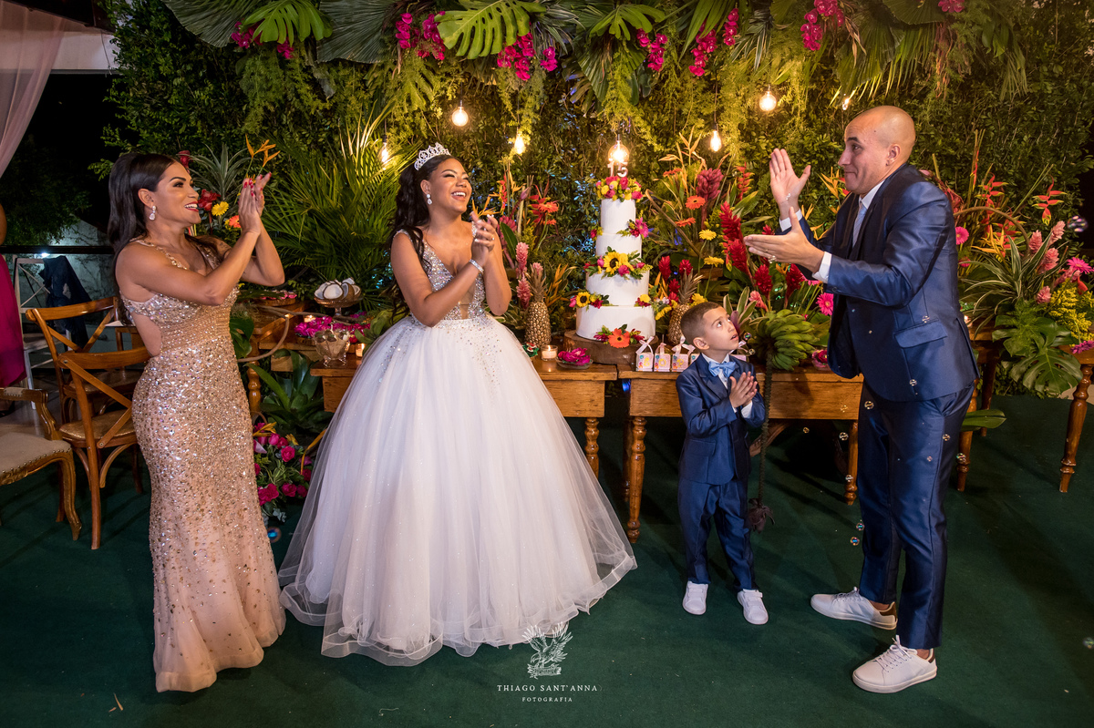 Parabéns com a família 15 anos.