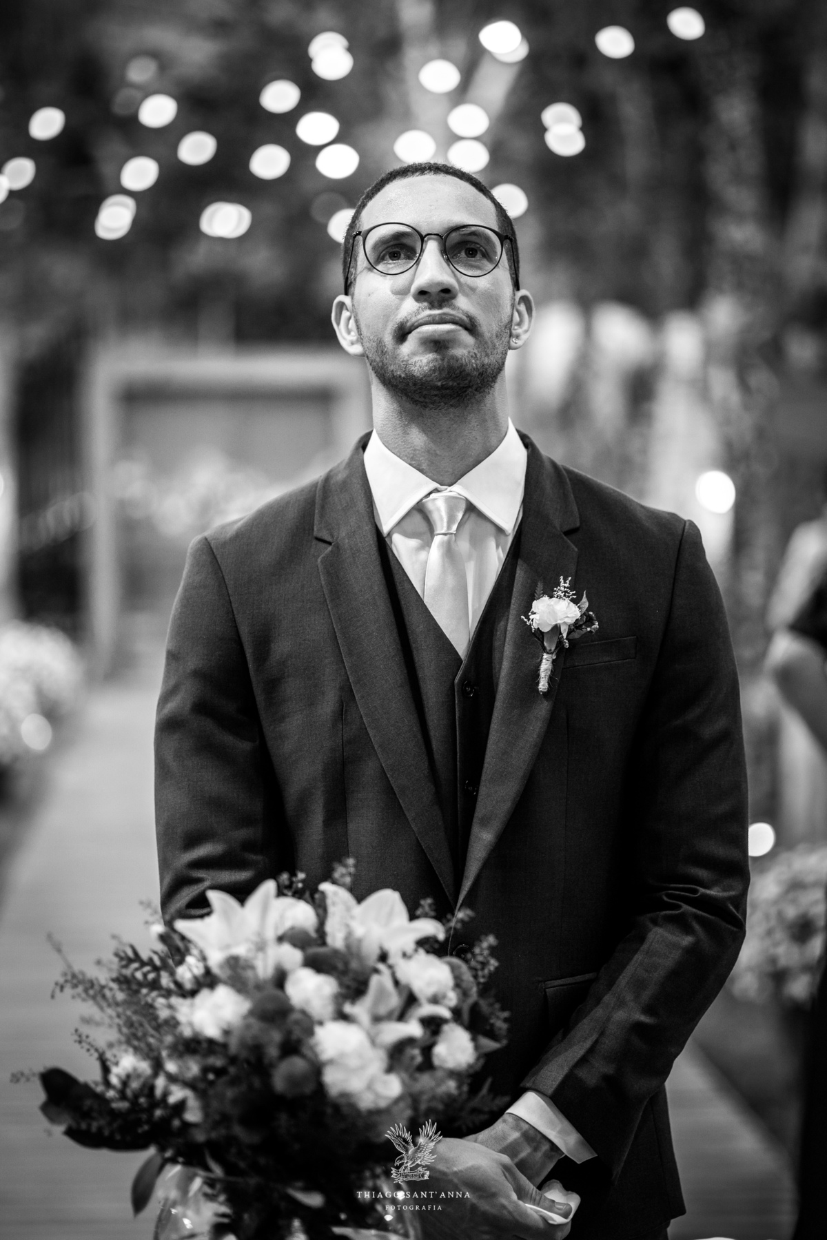 Noivo na cerimônia.