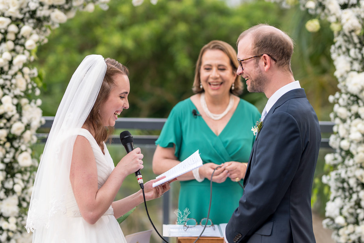 Discurso da noiva na Cerimônia de casamento.
