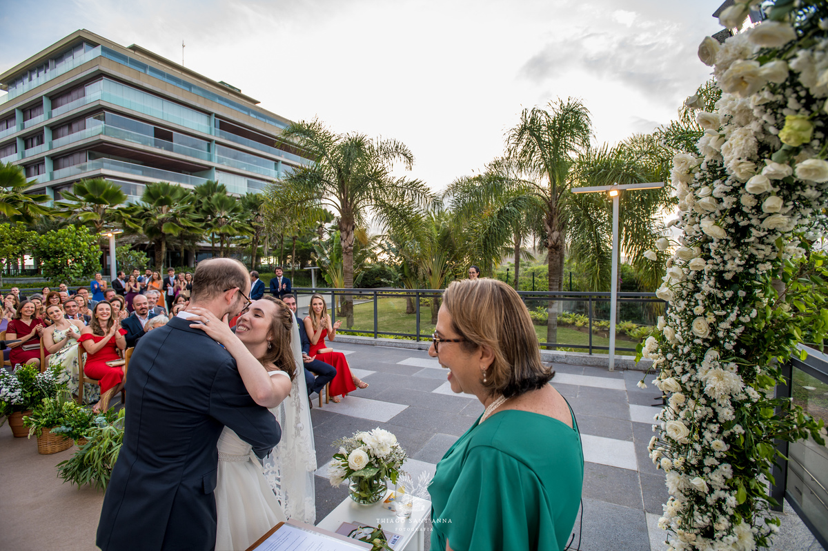 Noivos na Cerimônia de casamento.