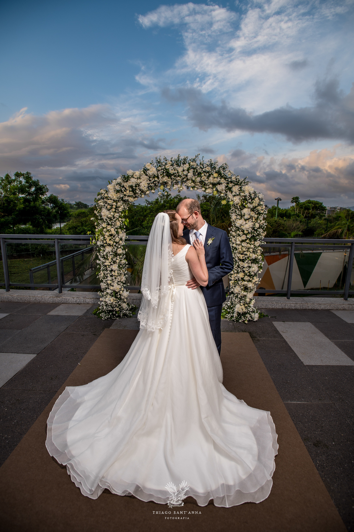 Noivos na Cerimônia de casamento.