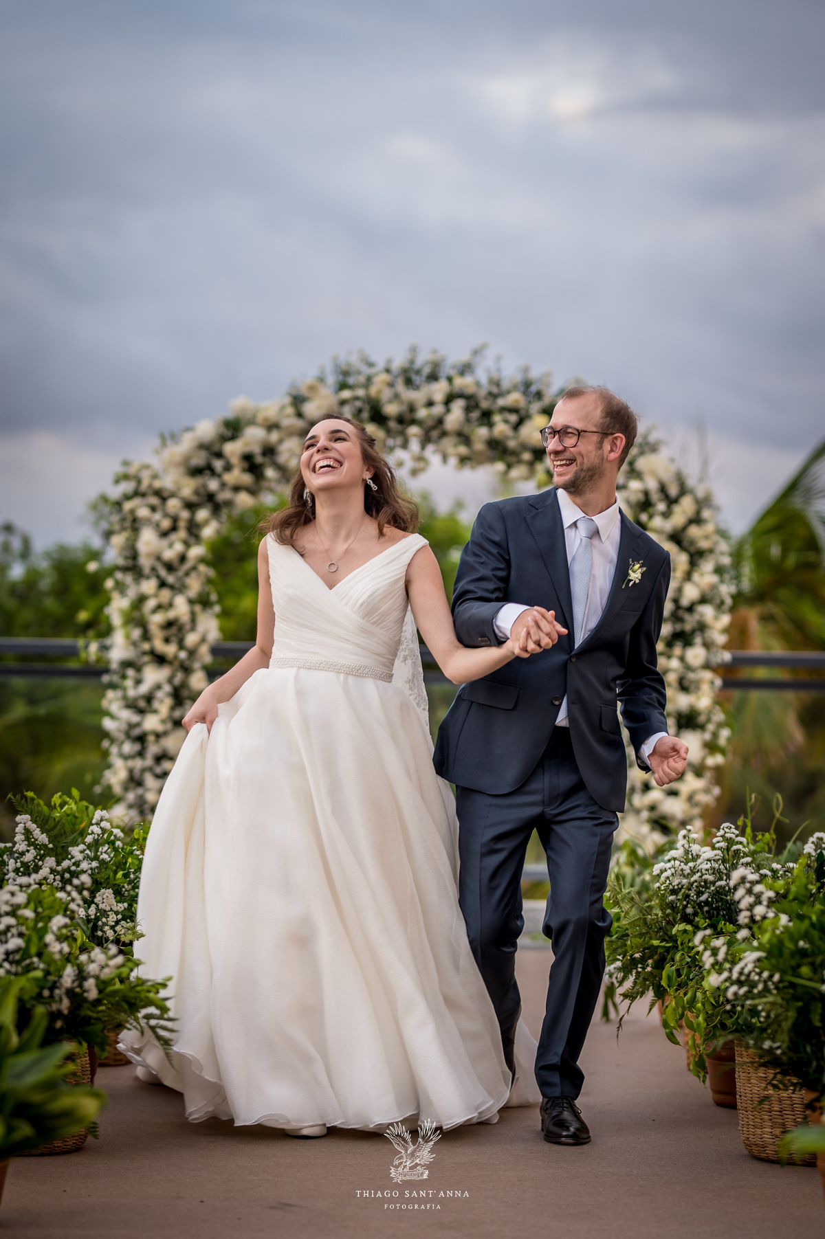 Noivos na Cerimônia de casamento.