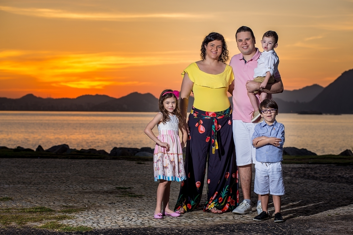 Linda Família em ensaio de foto no aterro do flamengo