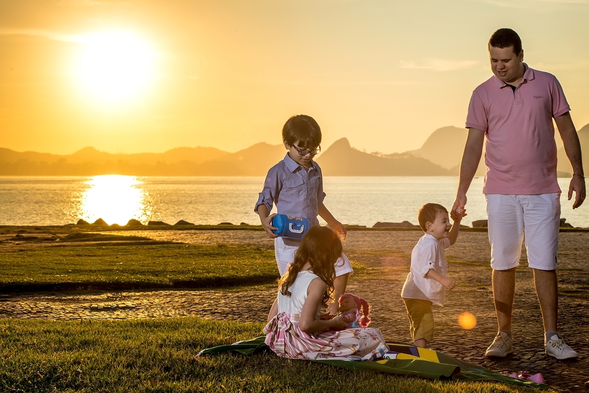 Família se divertindo no aterro do flamengo
