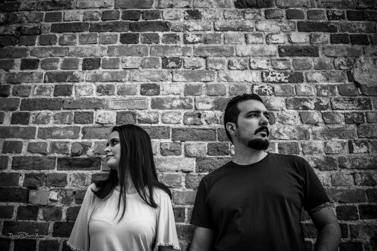 ensaio casal parque das ruínas preto e branco