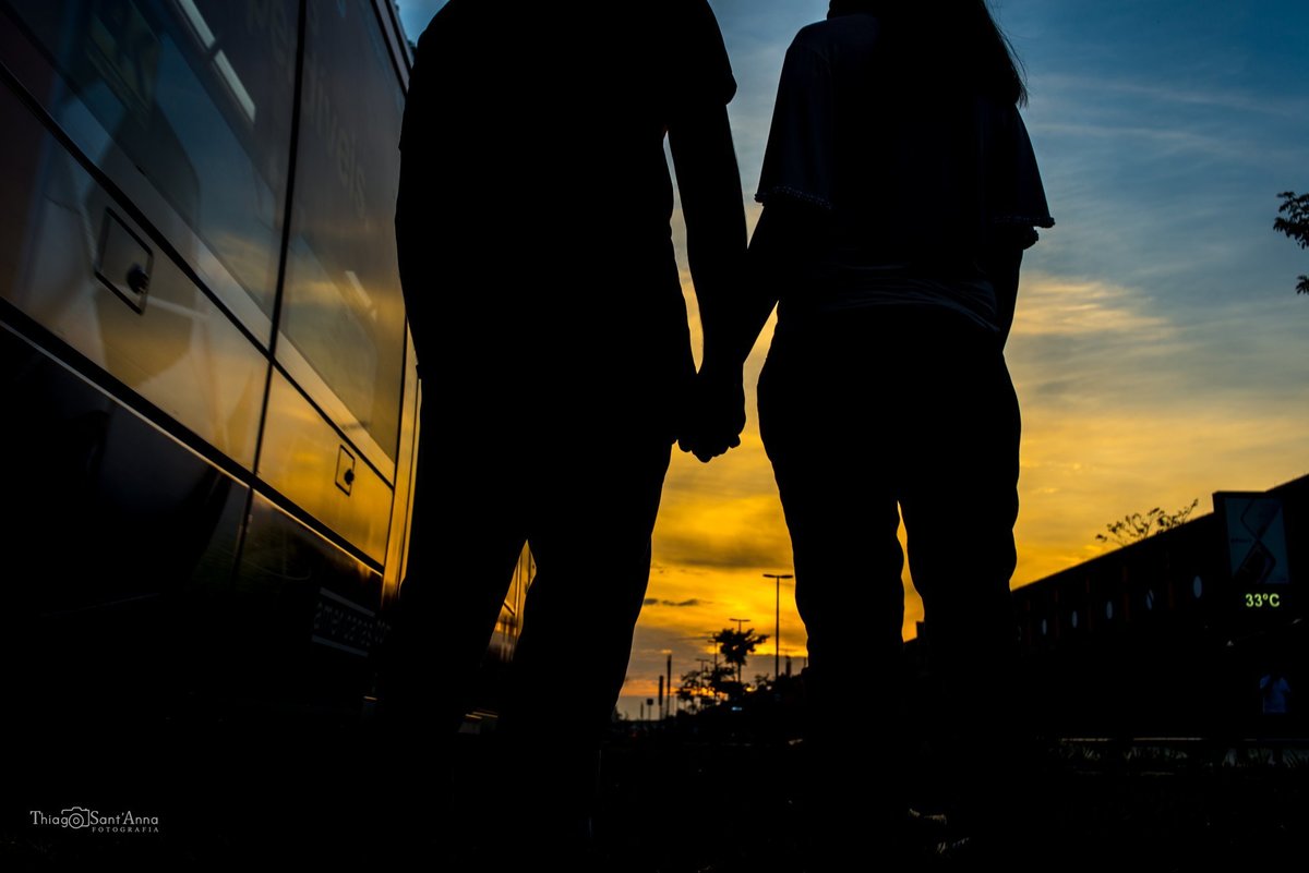 ensaio casal silhueta por do sol