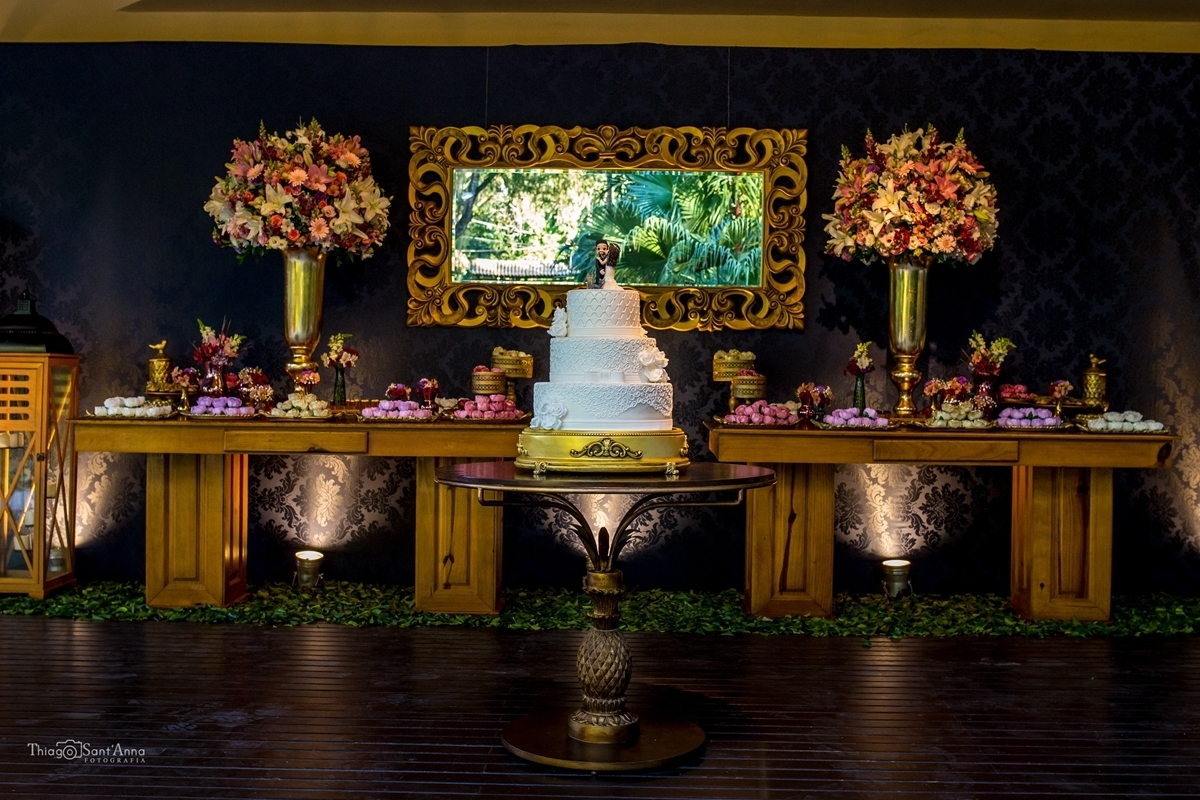 Mesa do Bolo casamento Karla e Jorge