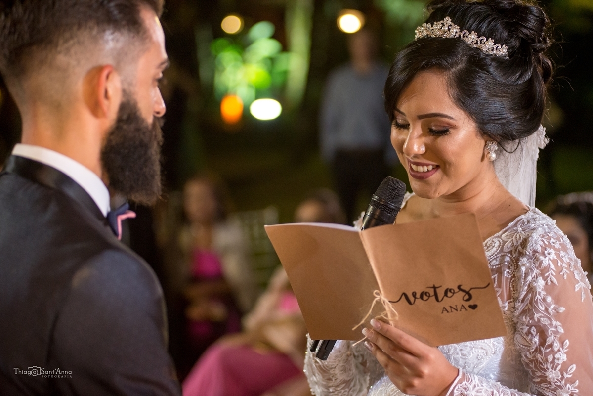 Fotografia dos votos da noiva