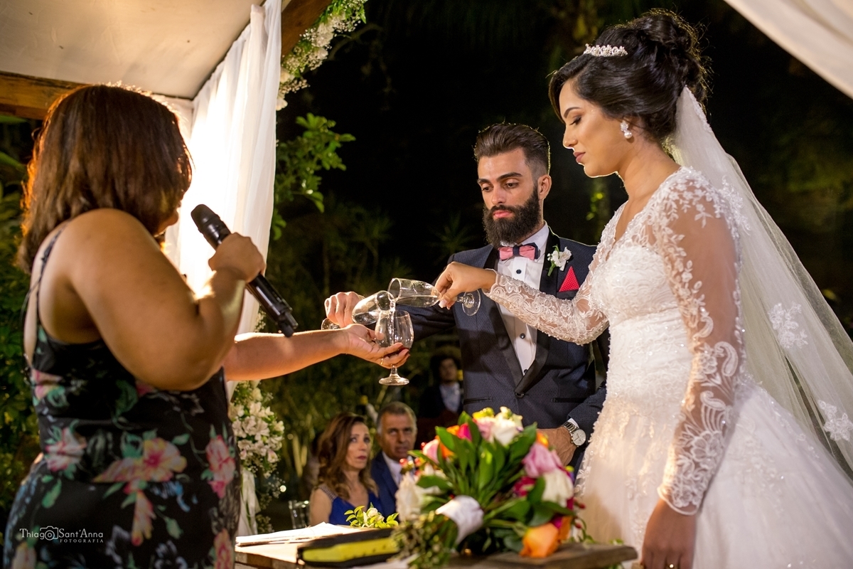 Cerimônia de casamento do vinho