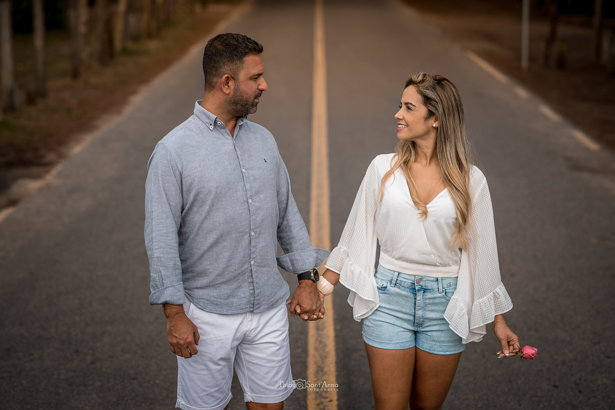 ensaio casal rústico estrada interior