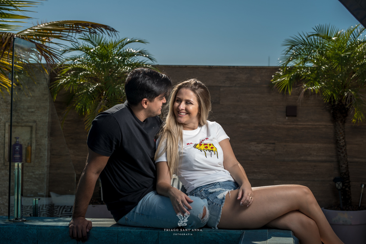 ensaio casal piscina palmeiras