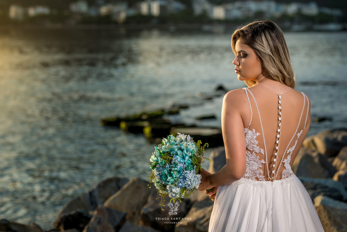 ensaio editorial noiva vestido paisagem pão de açúcar