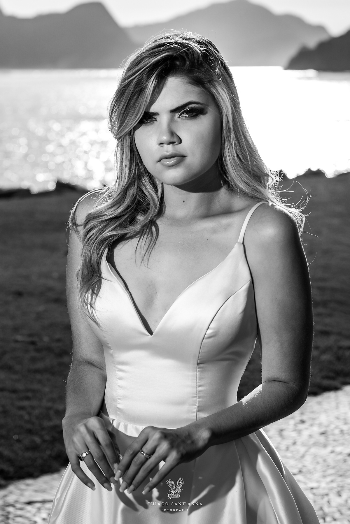 ensaio editorial noiva vestido paisagem praia pão de açúcar