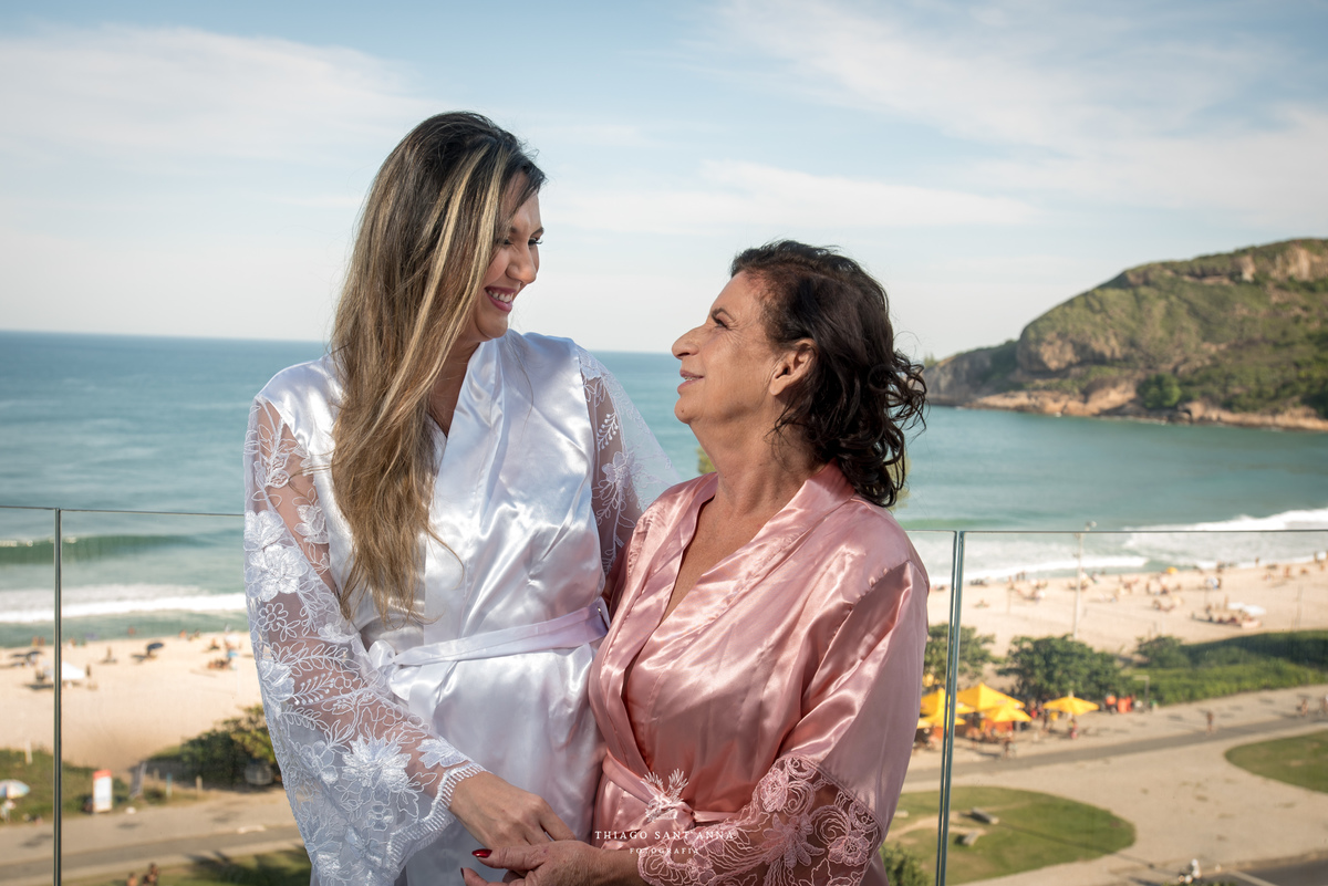 making of noiva e sua mãe paisagem praia