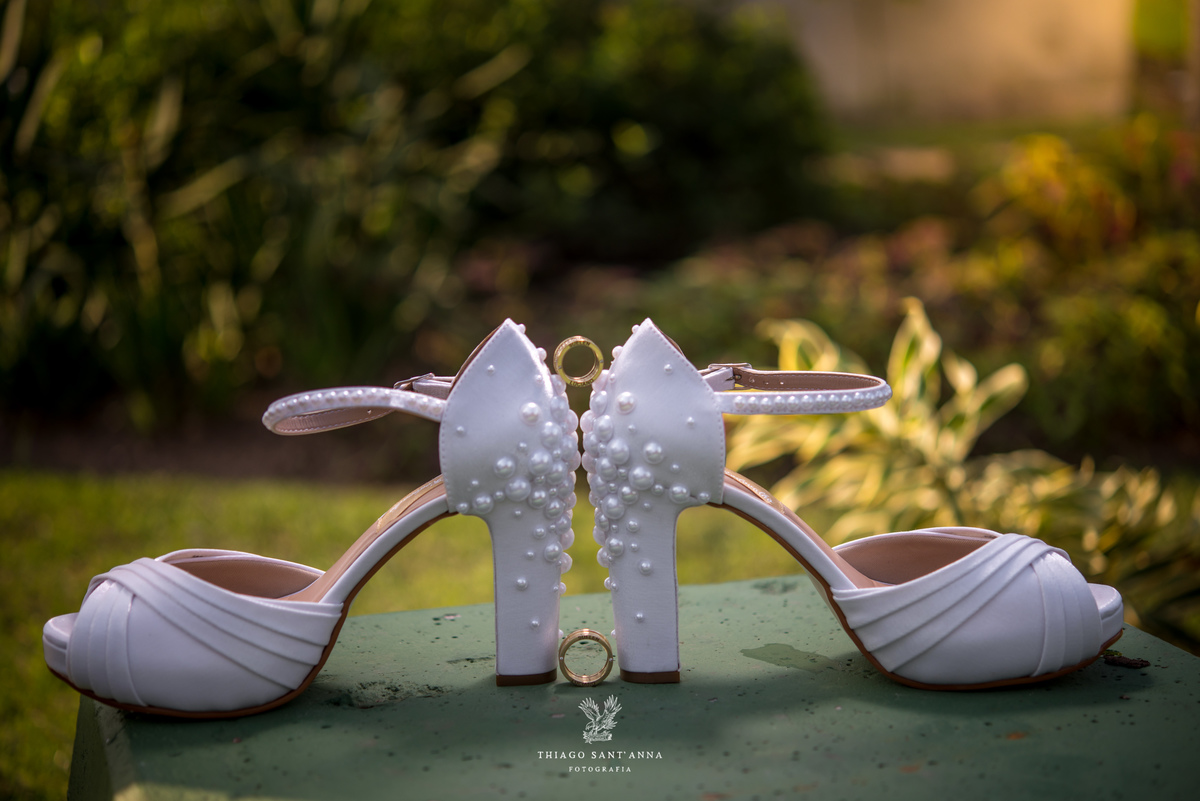 sapatos da noiva alianças