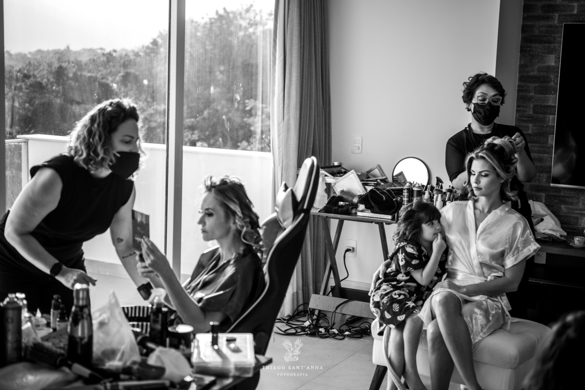 making of noiva preto e branco