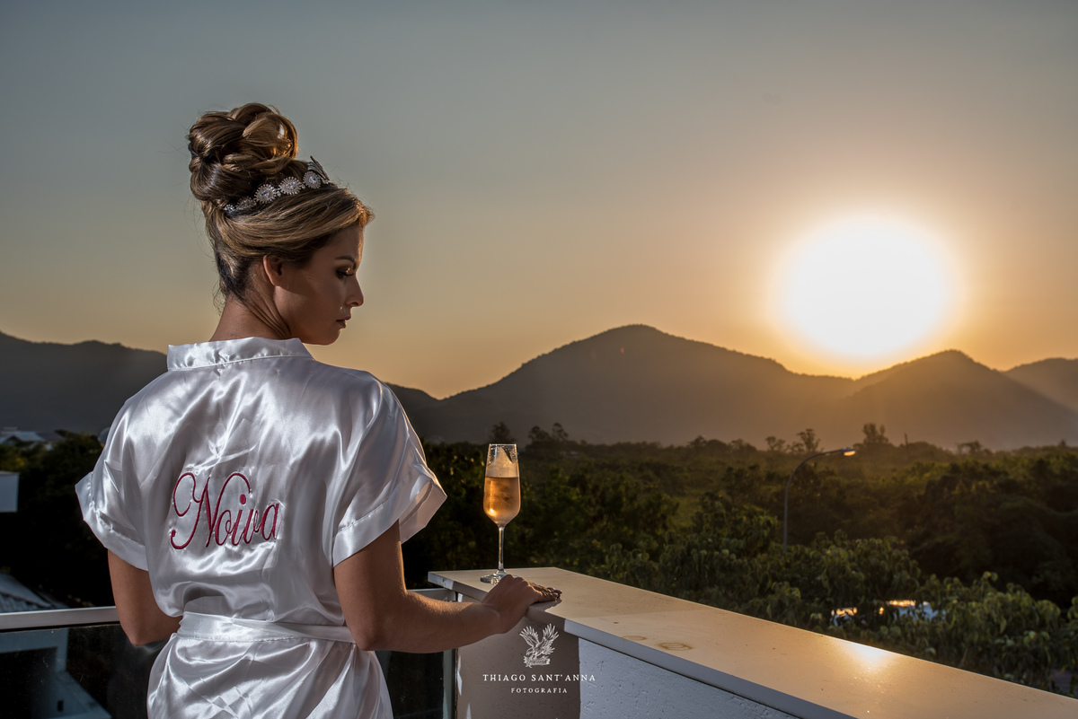 dia de noiva por do sol